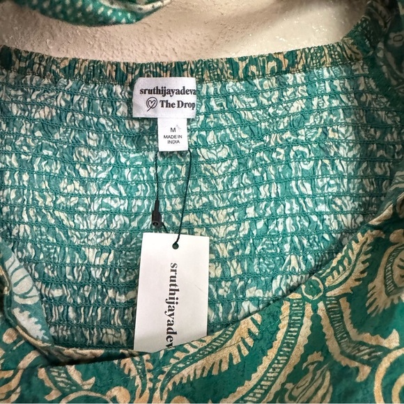 The Drop x Sruthijayadevan Jacquard Printed Sweetheart Surplice Top - Picture 6 of 9